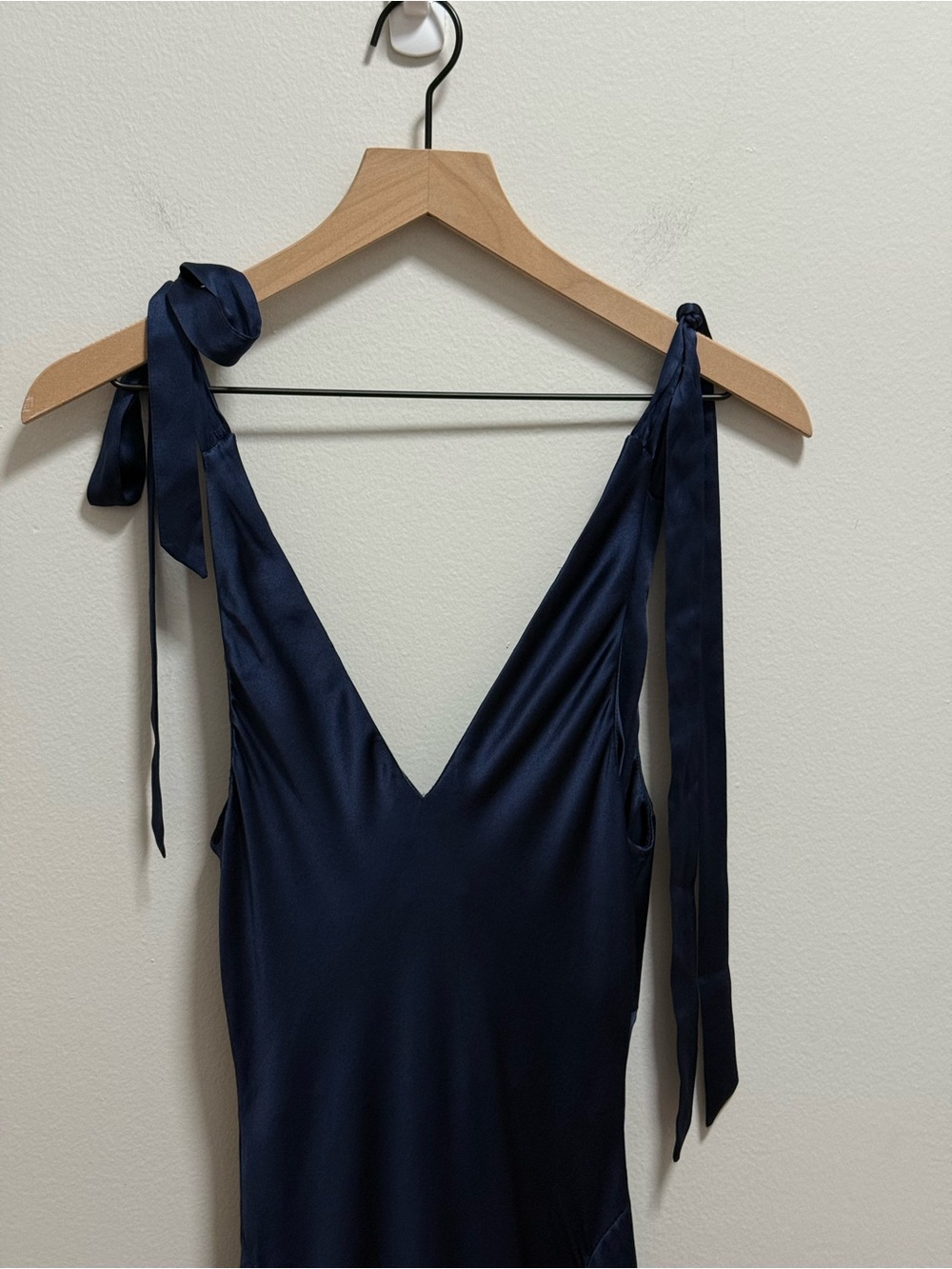 Reformation Pernille silk dress navy blue  maxi formal summer wedding guest NWT - Picture 5 of 12